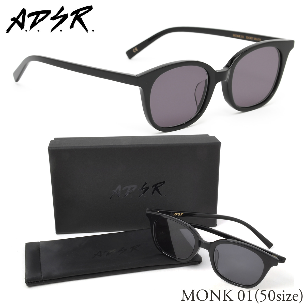 楽天市場】A.D.S.R. エーディーエスアール ADSR サングラス MONK 01A