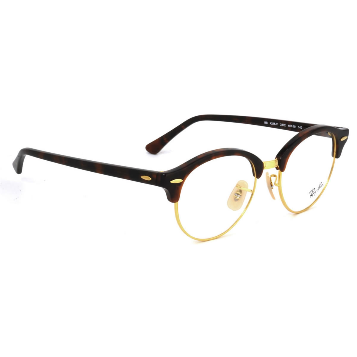 楽天市場 レイバン Ray Ban メガネ Rx4246v 2372 49 レイバン純正レンズ対応 クラブラウンド 丸メガネ ラウンド クラブマスター Rayban Clubround メンズ レディース メガネ サングラスのthat S