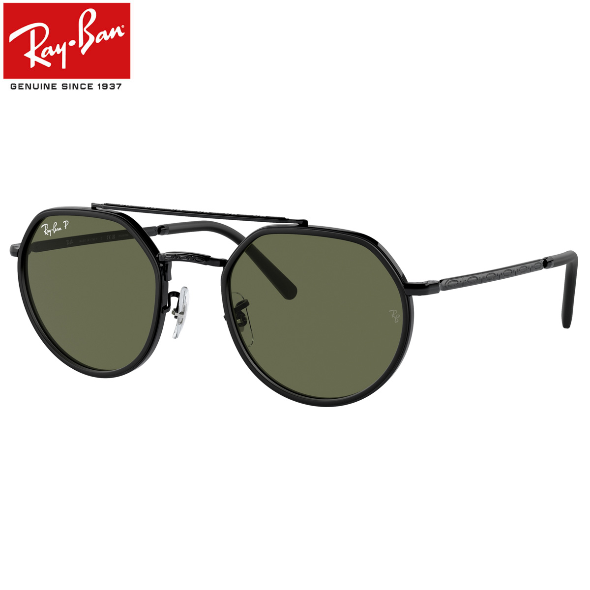 レイバン✨サングラス　PRUDENTIAL ボシュロム　ブラック　サイドロゴ rb3765-00258-53.jpg