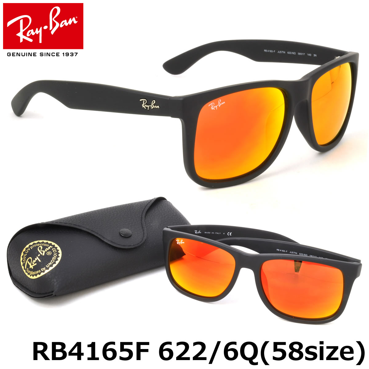 Image result for Ray-Ban RB4165F Justin Asian Fit 622/6Q