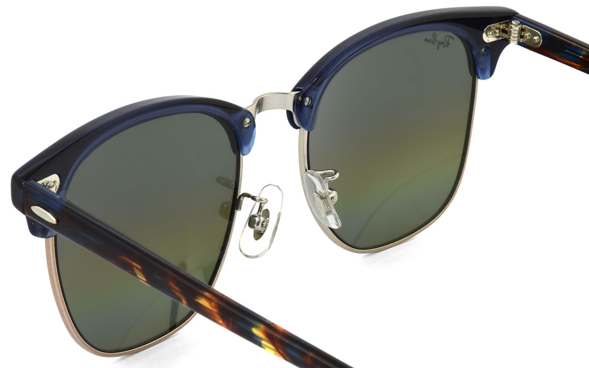 レイバン サングラス ミラー クラブマスター Ray Ban Rb3016f バーバリー 1223c4 55サイズ Cazal カザール レイバン プラダ Prada Rayban Clubmaster Mineral Flash Lenses 1223 C4 サーモント ブロー ミラー レインボー フルフィット Icons アイコン メンズ レディース