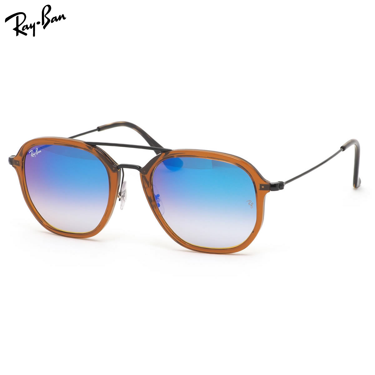 レイバン サングラス ミラー Ray-Ban RB4273 62588B 52サイズ レイバン RAYBAN FLASH LENSES GRADIENT 6258/8B ツーブリッジ ダブルブリッジ ミラー ブルーレンズ 度数付き対応 メンズ レディース