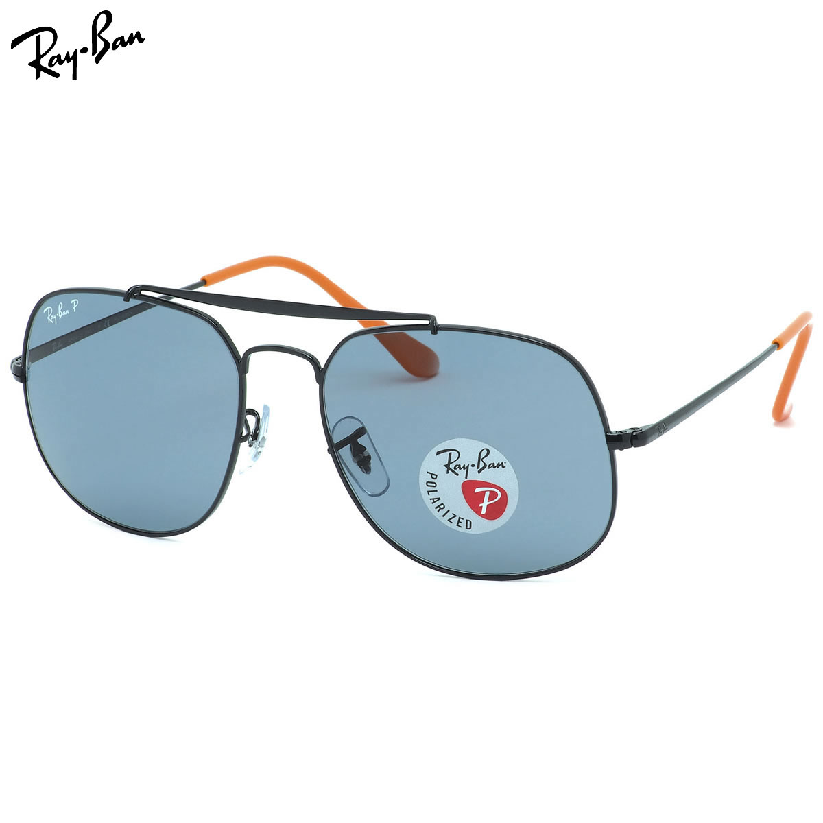 楽天市場 Ray Ban レイバン サングラス Rb3561 57サイズ The General ザ ジェネラル ゼネラル アビエーター スクエア 偏光 ポラライズド ライトカラー ブルー 度付き 度数付き メンズ レディース メガネ サングラスのthat S