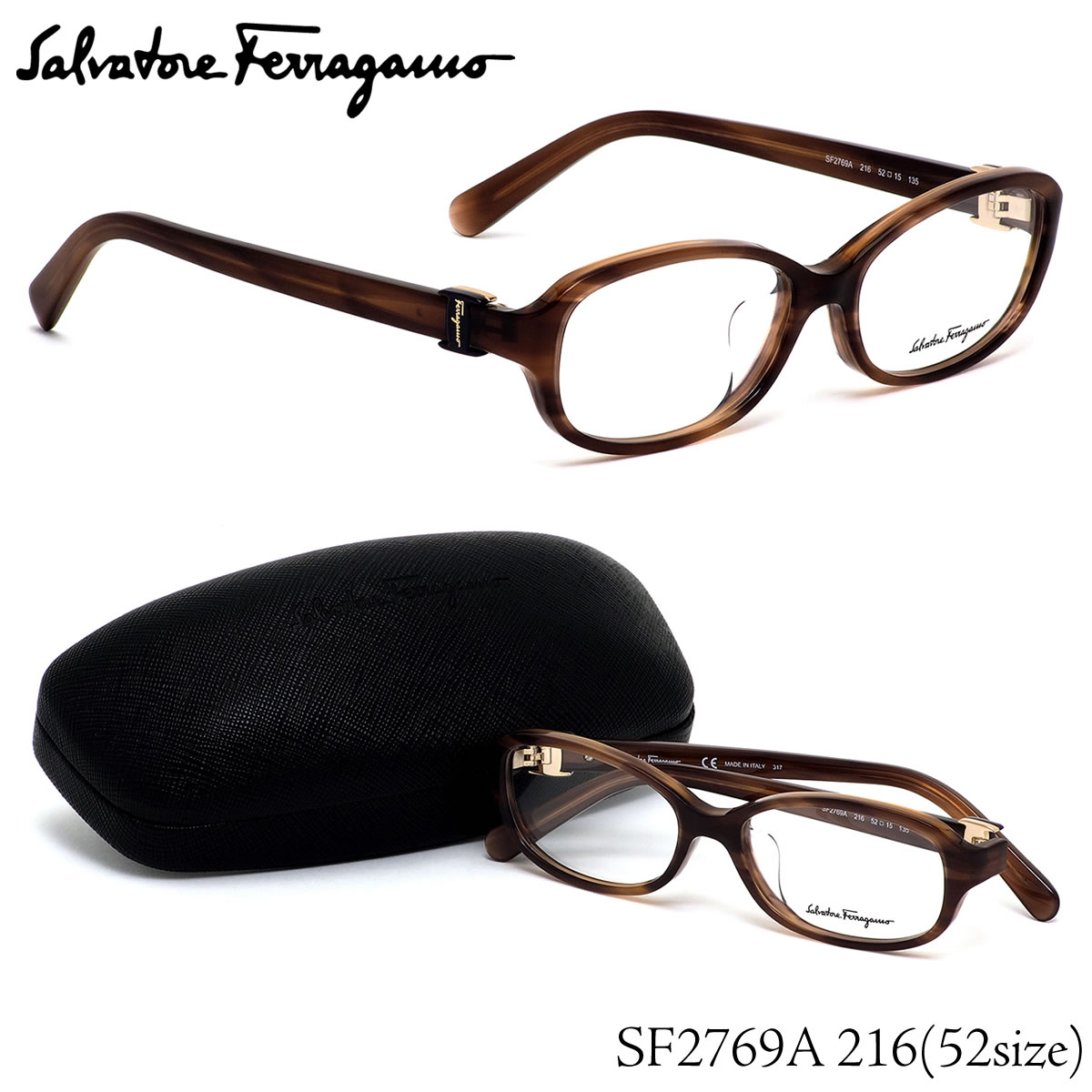 【楽天市場】フェラガモ Ferragamo メガネ SF2769A 214 52サイズ