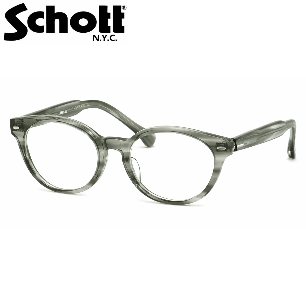 ショット SCHOTT メガネ 伊達メガネセット NASSAU 5 48サイズ NASSAU ナッソー ボストン ラウンド 日本製 UVカットクリアレンズ付 ショット SCHOTT メンズ レディース 22,176円