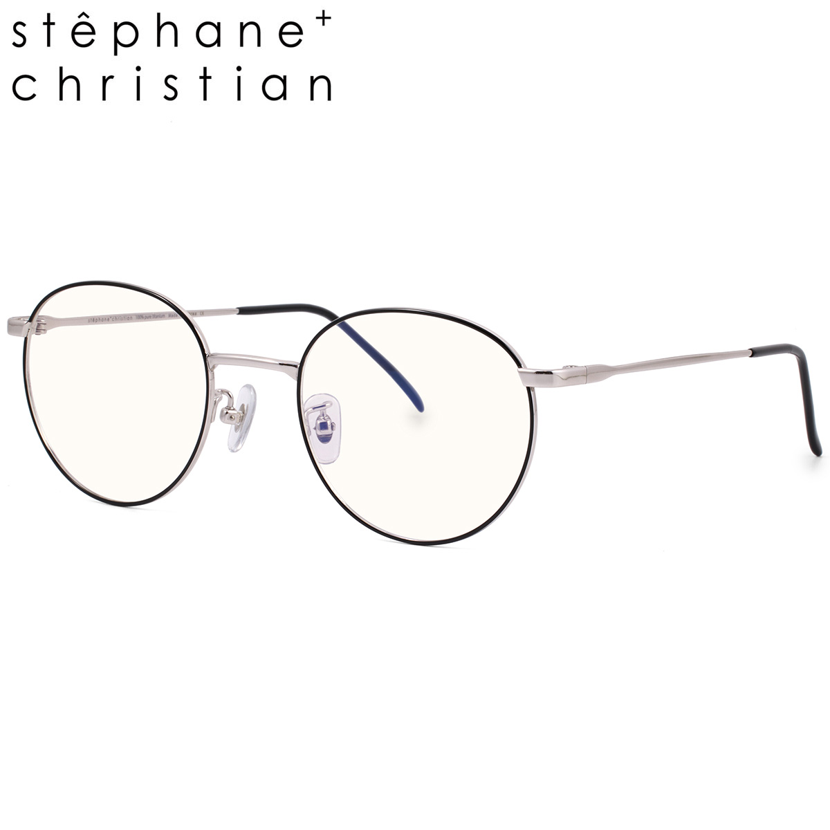 ステファンクリスチャン GRAM01 SVBK 50 メガネ stephane christian グラム01 チタン 軽量 メンズ レディース