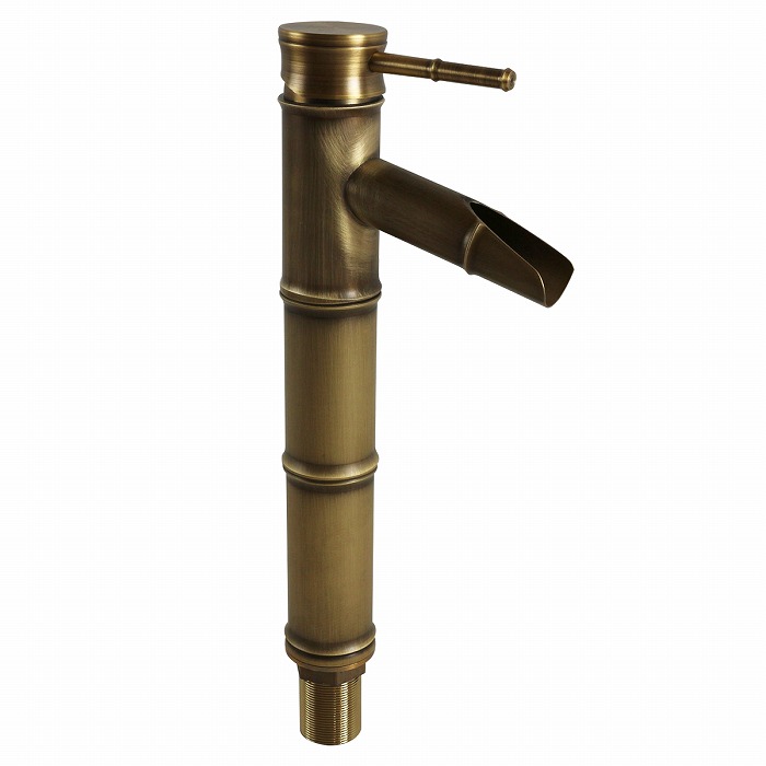 楽天市場】温冷水 和風 レトロ アンティーク 竹 型 混合水栓