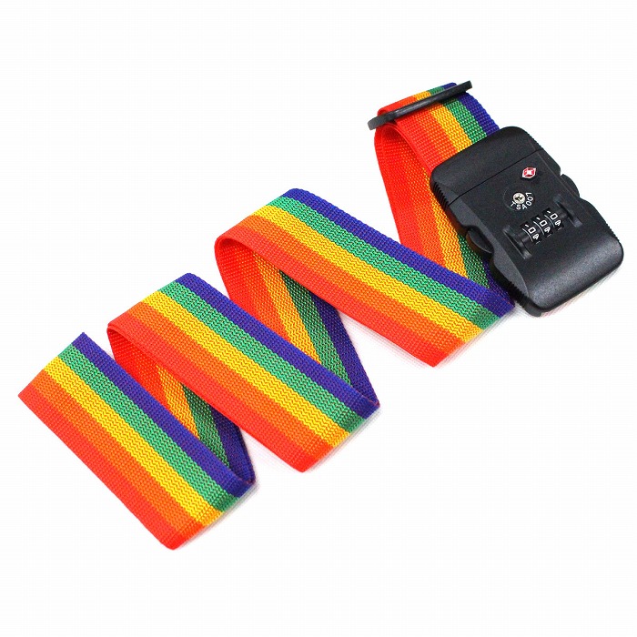 楽天市場 Tsaロック スーツケースベルト ダイヤル式 レインボー 旅行 旅行グッズ トラベル用品 トラベルグッズ 海外 アメリカ ハワイ グアム サイパン 開閉防止 スーツケースベルト キャリーケースベルト スーツケース キャリーケース ロックベルト ザ アペックス