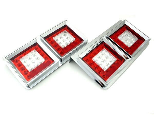 楽天市場】12v 24v トラック用 2連 LED クリアレンズ 丸型 ロケット