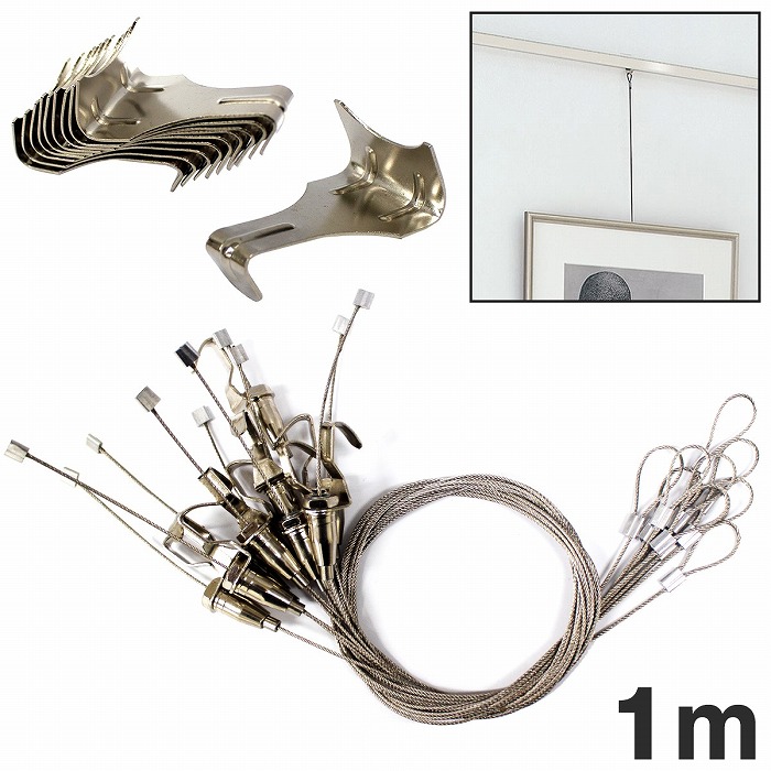 楽天市場】1m 10本 セット ピクチャーレール 用 ステンレス ワイヤー