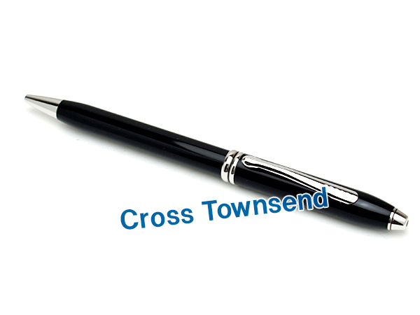【CROSS】クロス クロスタウンゼント ボールペン ブラックラッカー ロジウムプレート AT0042-4