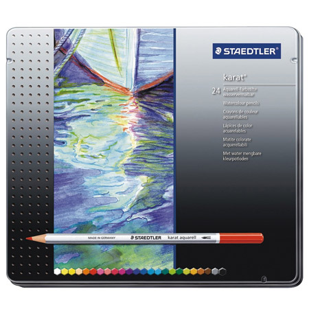 楽天市場】ステッドラー カラトアクェレル 水彩色鉛筆 24色セット