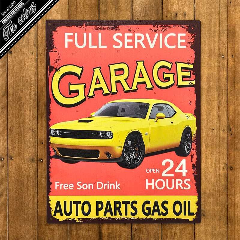 楽天市場】アメリカン雑貨 サインプレート ブリキ看板 ガレージ GARAGE