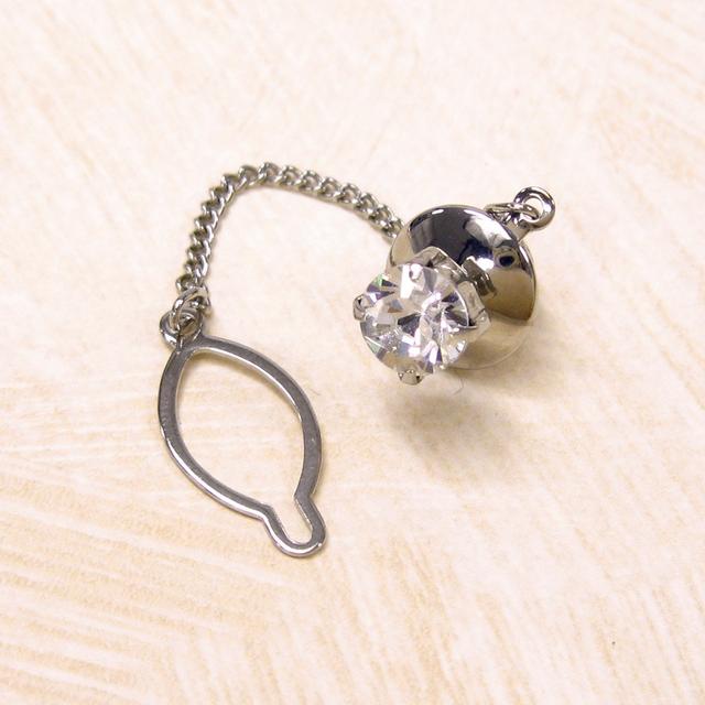 Pt .900 ダイヤタイタック 楽天市場】o【Pt900】ダイヤタイタック プラチナ 総重量約1.4g