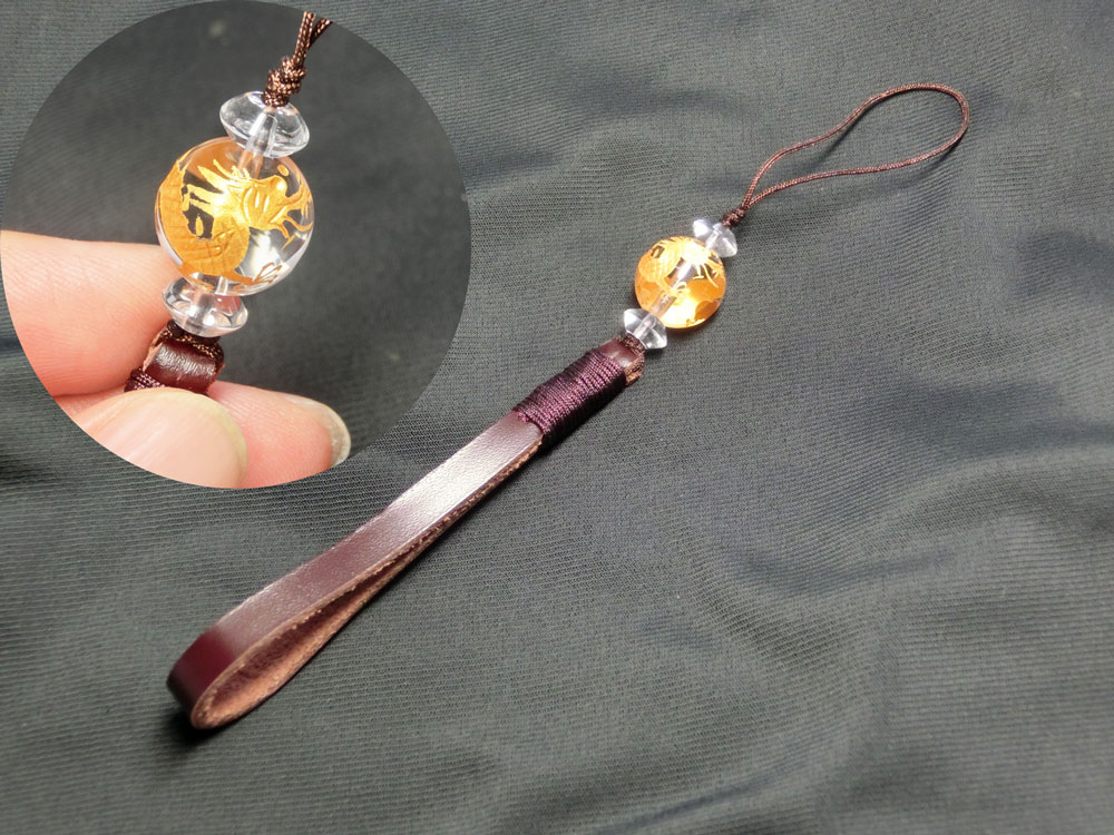 楽天市場】金龍 竜巻 天然水晶 御守り ストラップ ＜ 風水 開運