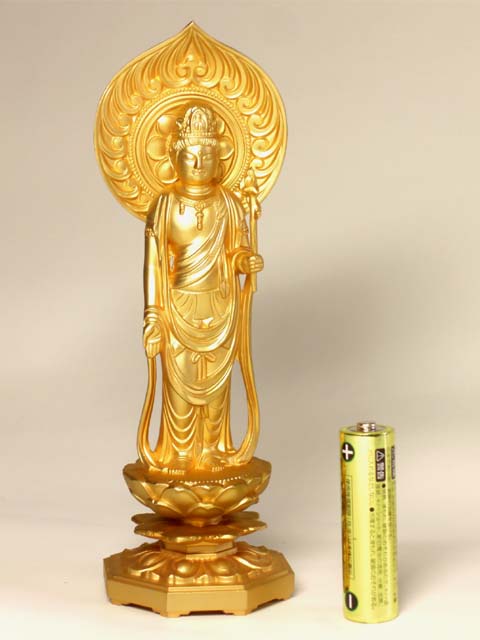 仏像 ペット観音菩薩 7.7cm（金色） ＿『動物守護・ペット供養』 高岡