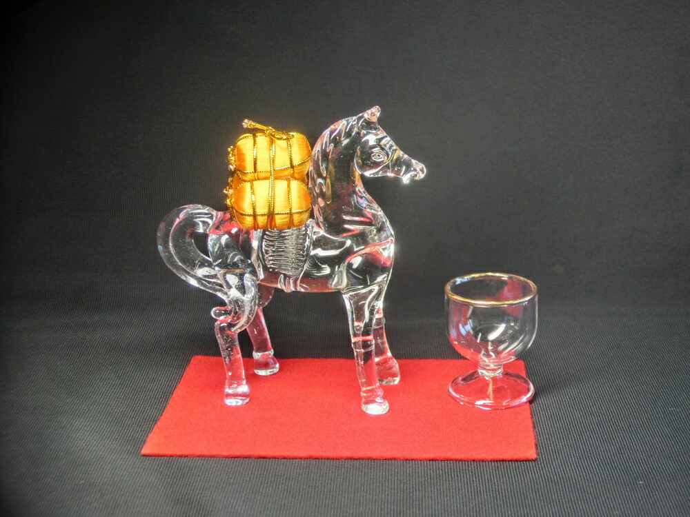 楽天市場】バカラ クリスタル 馬 ゴールド ウマ 午 クリア 干支 十二支