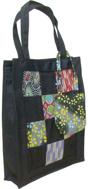 楽天市場】巾着型和柄トートバッグ【日本製 トート 着物地 紬 着物