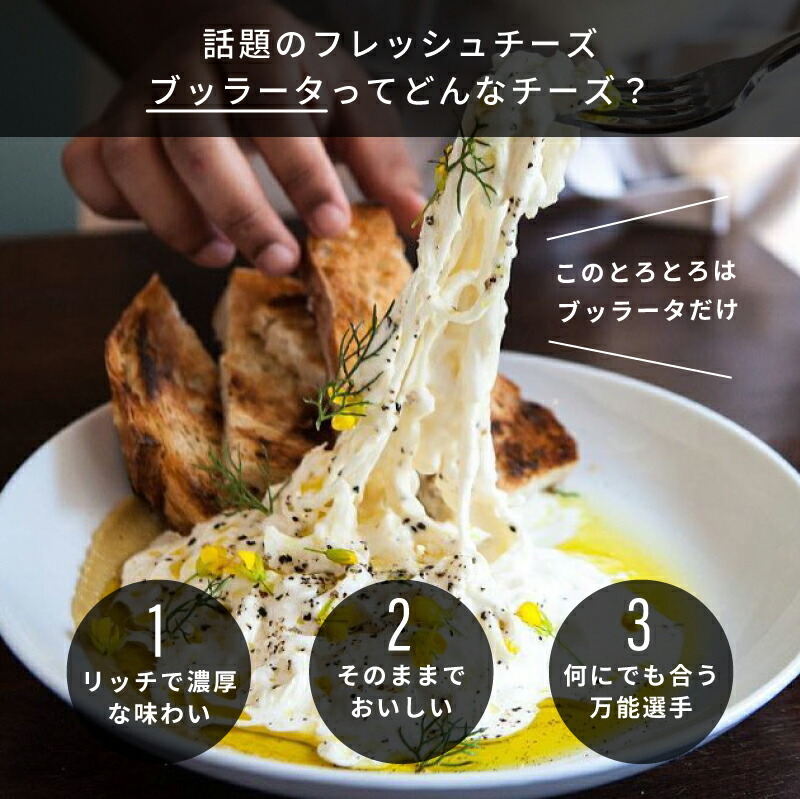 市場 ブッラータチーズ ストラッチャテッラ ブラータ ディステファノ社 3種類 5個セット フレッシュチーズ