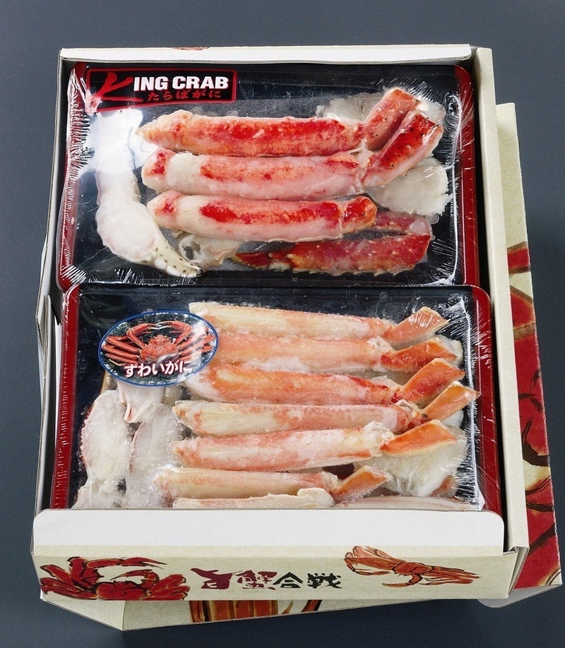 たらば・ずわいハーフポーション 各500g お買い得 カニ 蟹 かに (期日指定できません) カニ 蟹 魚介類 海産物 かに ゆで ボイル タラバガニ ズワイガニ