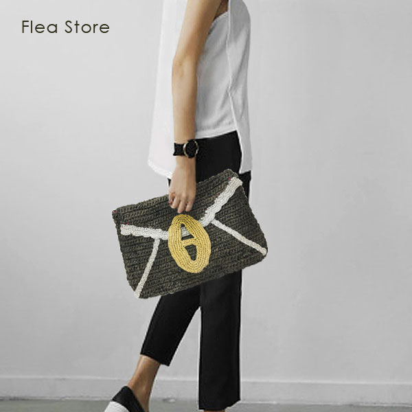 楽天市場】【a point etc _】【Raffia pouch】アポワンウテセ