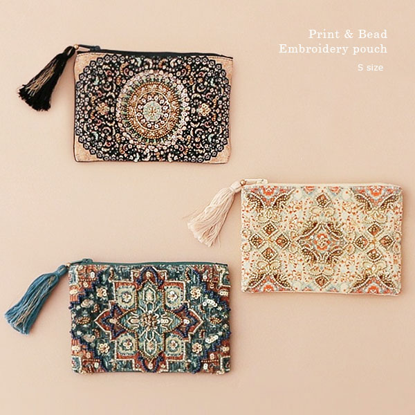 モンステラリーフプリントポーチ モンステラリーフプリントポーチ