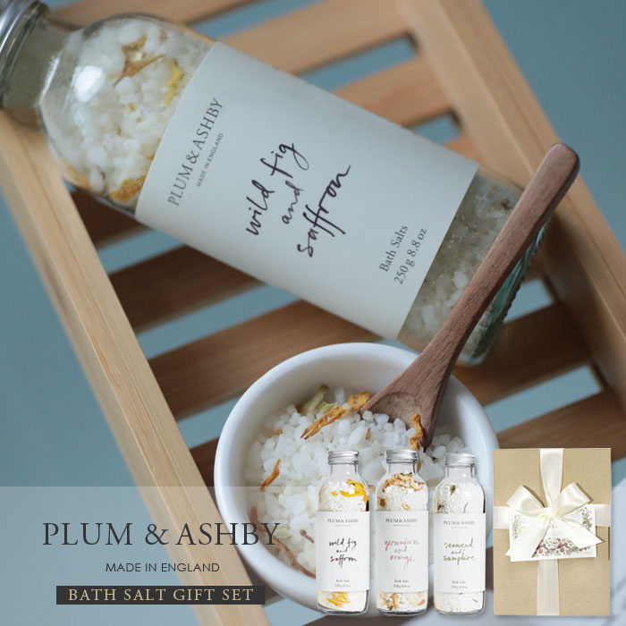 バスソルト詰め合わせ 楽天市場】PLUM＆ASHBY バスソルト 入浴剤 バスギフト メンズに