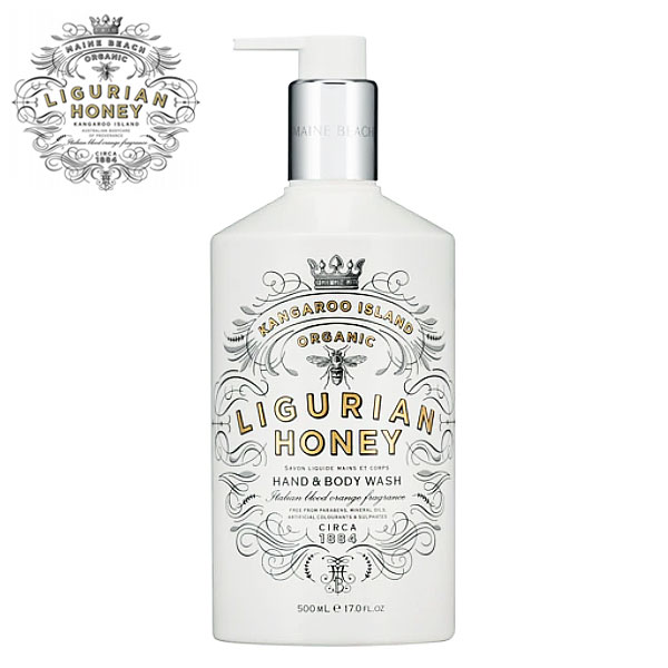 MAINE BEACH ハンド＆ボディウォッシュ 「リグリアンハニーシリーズ」 （500ml） ハンドソープ マインビーチ / LIGURIAN HONEY Series 【 オーガニック成分配合 ボディケア コスメ ブランド ギフト プレゼント 贈り物 】