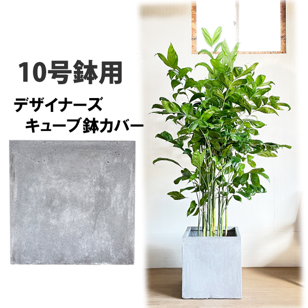 楽天市場】ファイバーセメント 植木鉢 鉢カバー リーフ柄 ブルー