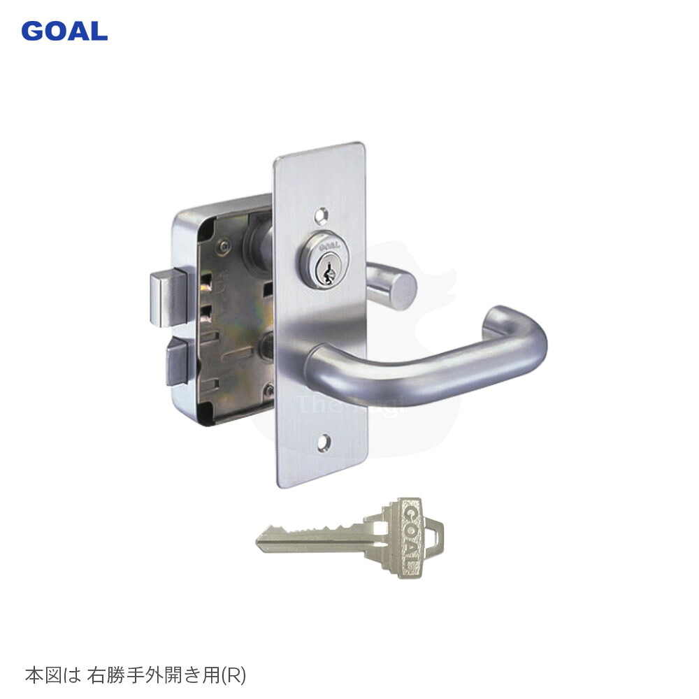 【4/10 01:59迄 全品P10倍】GOAL P-L435 DU 面付レバーハンドル錠 扉厚36-40mm シルバー色 キー3本付 レバーハンドル型 DU型レバー 6ピンシリンダー仕様【L435】【ゴール メンテナンス部品】