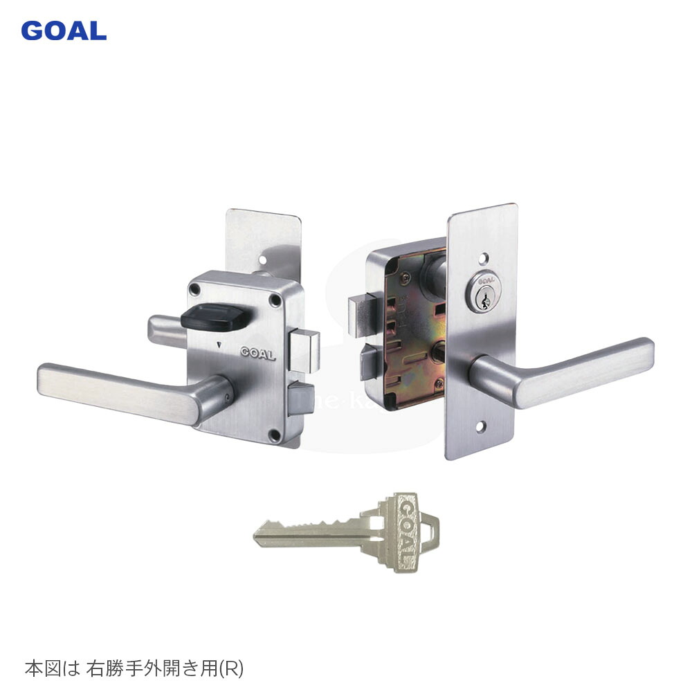 【4/10 01:59迄 全品P10倍】GOAL P-L435 NU 面付レバーハンドル錠 扉厚36-40mm シルバー色 キー3本付 レバーハンドル型 NU型レバー 6ピンシリンダー仕様【L435】【ゴール メンテナンス部品】
