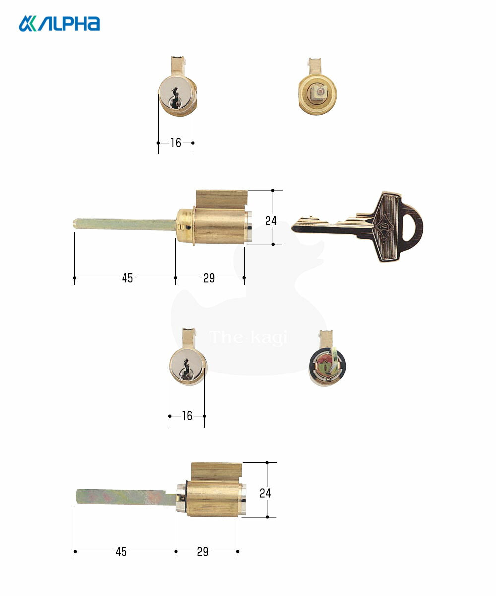 楽天市場】[2ロックセット] アルファ ピンシリンダー 2245タイプ ACY