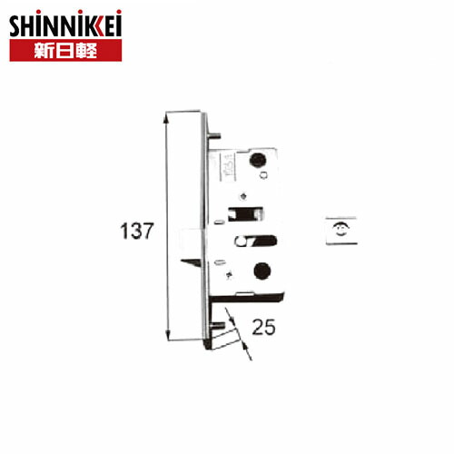 楽天市場】新日軽 錠ケース C8NDL229P2 バックセット44mm 左右勝手兼用