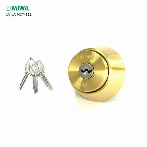 楽天市場】MIWA U9 LA(DA).CY 扉厚33-41mm ST シルバー色 キー3本付 LA