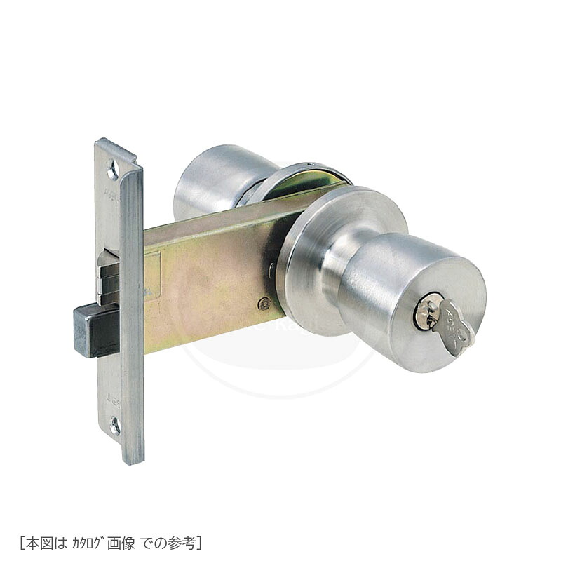 【4/10 01:59迄 全品P10倍】AGENT 握り玉錠 R-8 扉厚27mm BS100mm フロントL型 左右勝手兼用 キー3本付 汎用タイプ ギザキーシリンダー仕様【R8】【大黒製作所 メンテナンス部品】