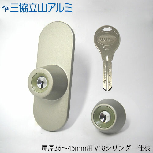 【7/26 01:59迄 エントリーでP10倍】エスタシアグランスタイル 鍵交換 シリンダー 扉厚36mm TKG + TKD PKD0224 GOAL V18仕様 2個同一 三協アルミ 立山アルミ 三協立山【キー5本付】|THE・KAGI堂