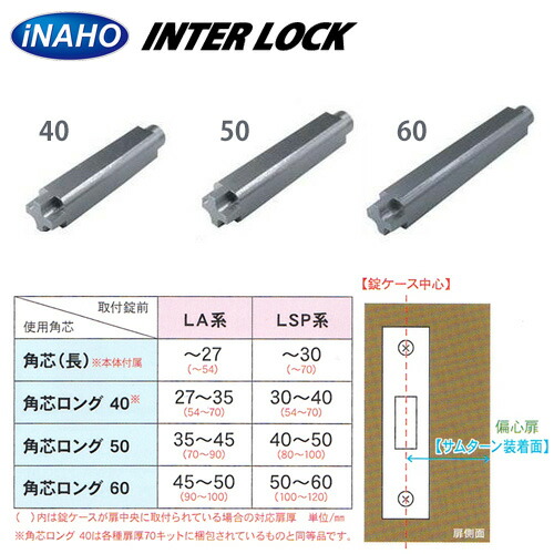 楽天市場 インターロック 角芯ロング 50 The Kagi堂