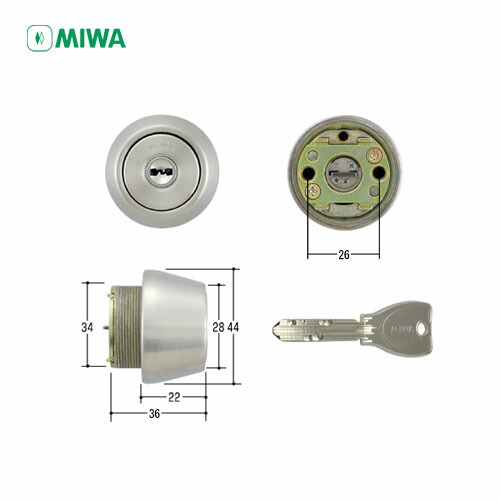 楽天市場】【2/23 01:59迄 全品P10倍】MIWA PR RA-J.CY 扉厚35-40mm ST