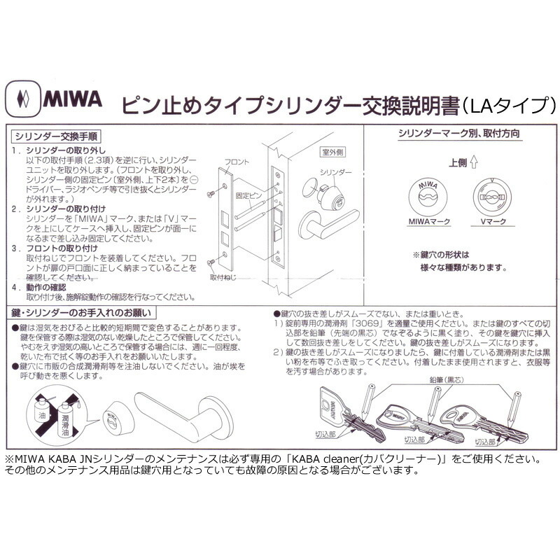 楽天市場 Miwa 非常解錠付表示シリンダー La Da 用 美和ロック トイレ 8 Ey The Kagi堂