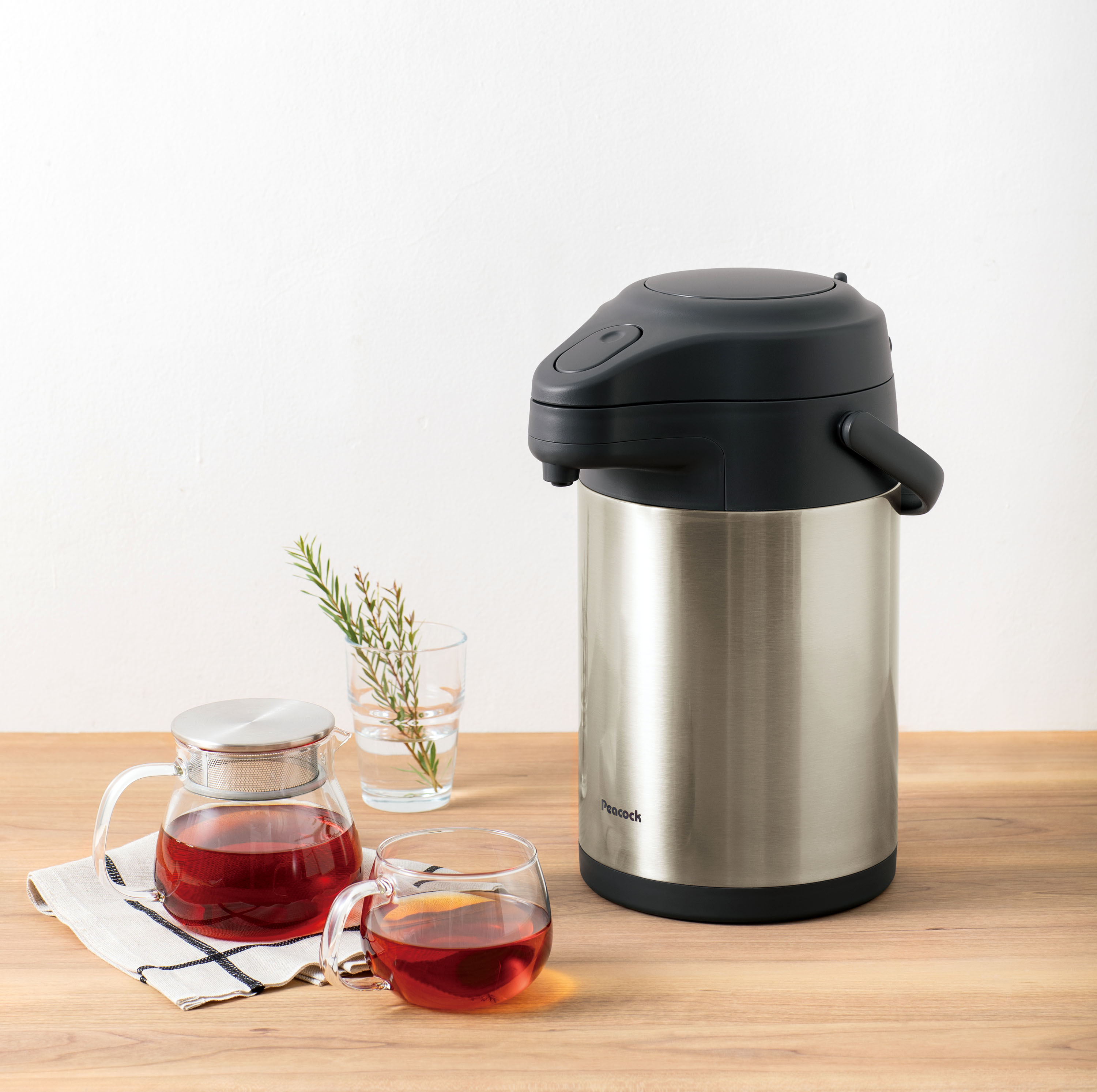 THERMOS まほうびんポット THERMOS（サーモス） ステンレス 魔法瓶 ポット エコバッグセット 保温