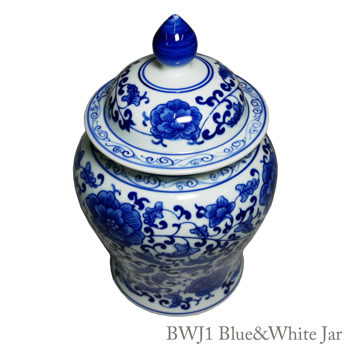 壷（青） 楽天市場】THE-SECRET-GARDEN Blue & White 青白陶器蓋付壷 飾り