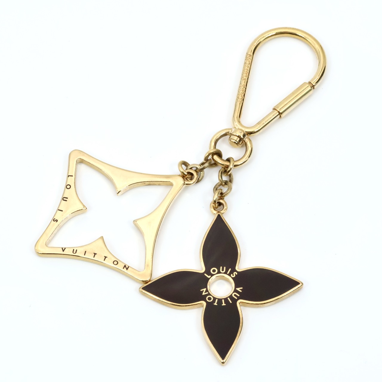 【送料無料】 Louis Vuitton ルイヴィトン M66184 ポルトクレ パズル チャーム GP ゴールド×ブラウン キーホルダー 【中古】|ブランドコミュニケーションズ