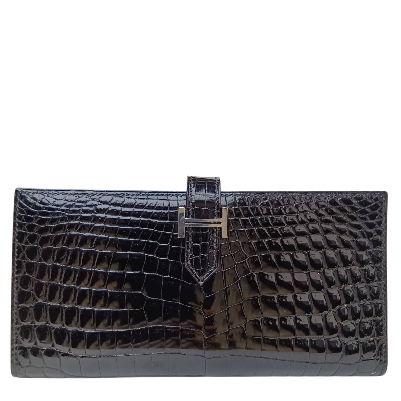 楽天市場】【財布】HERMES エルメス ベアン 2つ折 長財布 クロコダイル