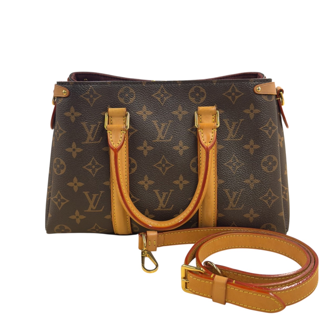 【貨物輸送無料】 ルイ ヴィトン LOUIS VUITTON スフロBB M44815 モノグラム 2WAY PVC 赤銅色【中古】