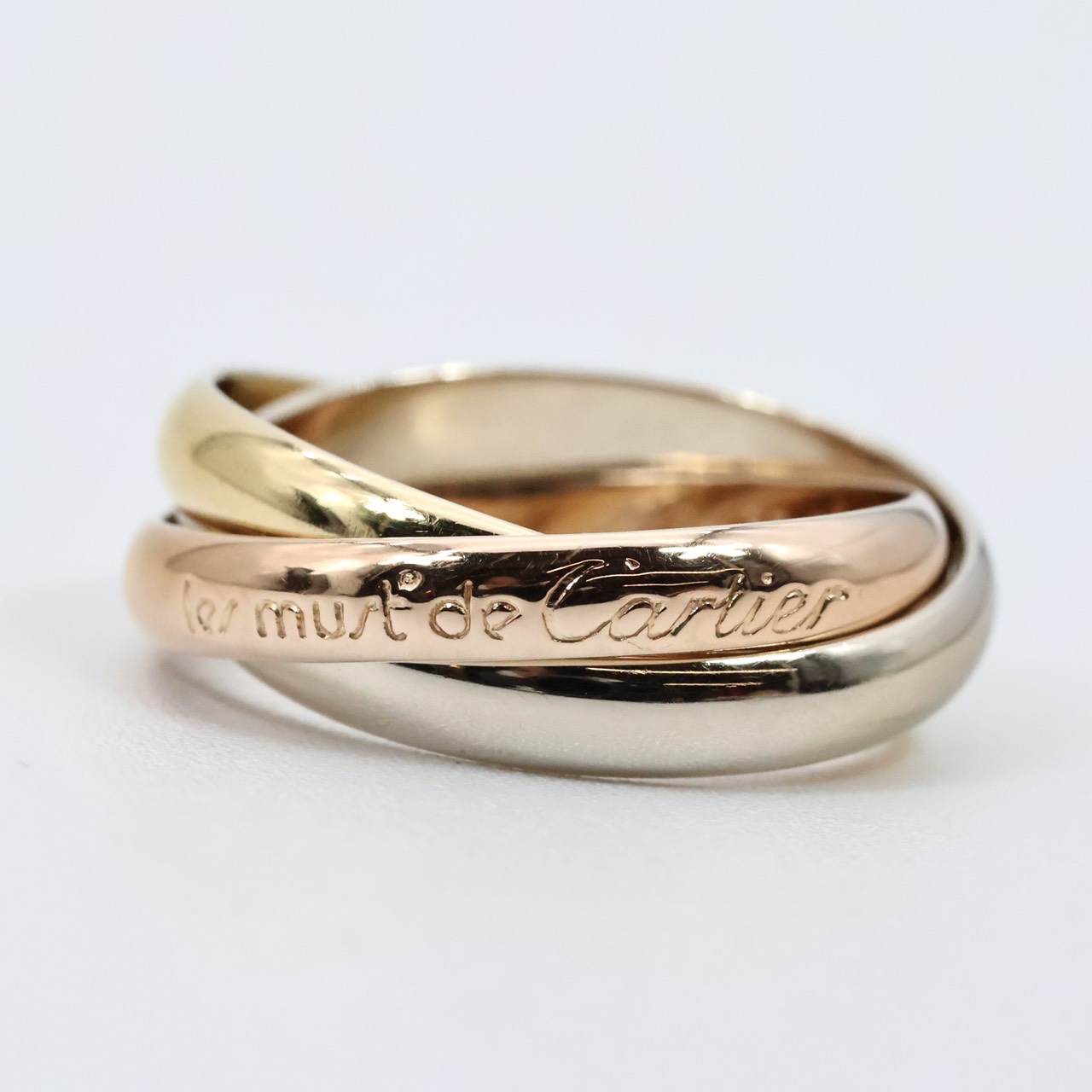 【送料無料】Cartier カルティエ トリニティ リング スリーカラー 57号 ＃57 K18YG/WG/PG Ring 指輪 リ ング 定番 人気 【中古】｜ブランドコミュニケーションズ