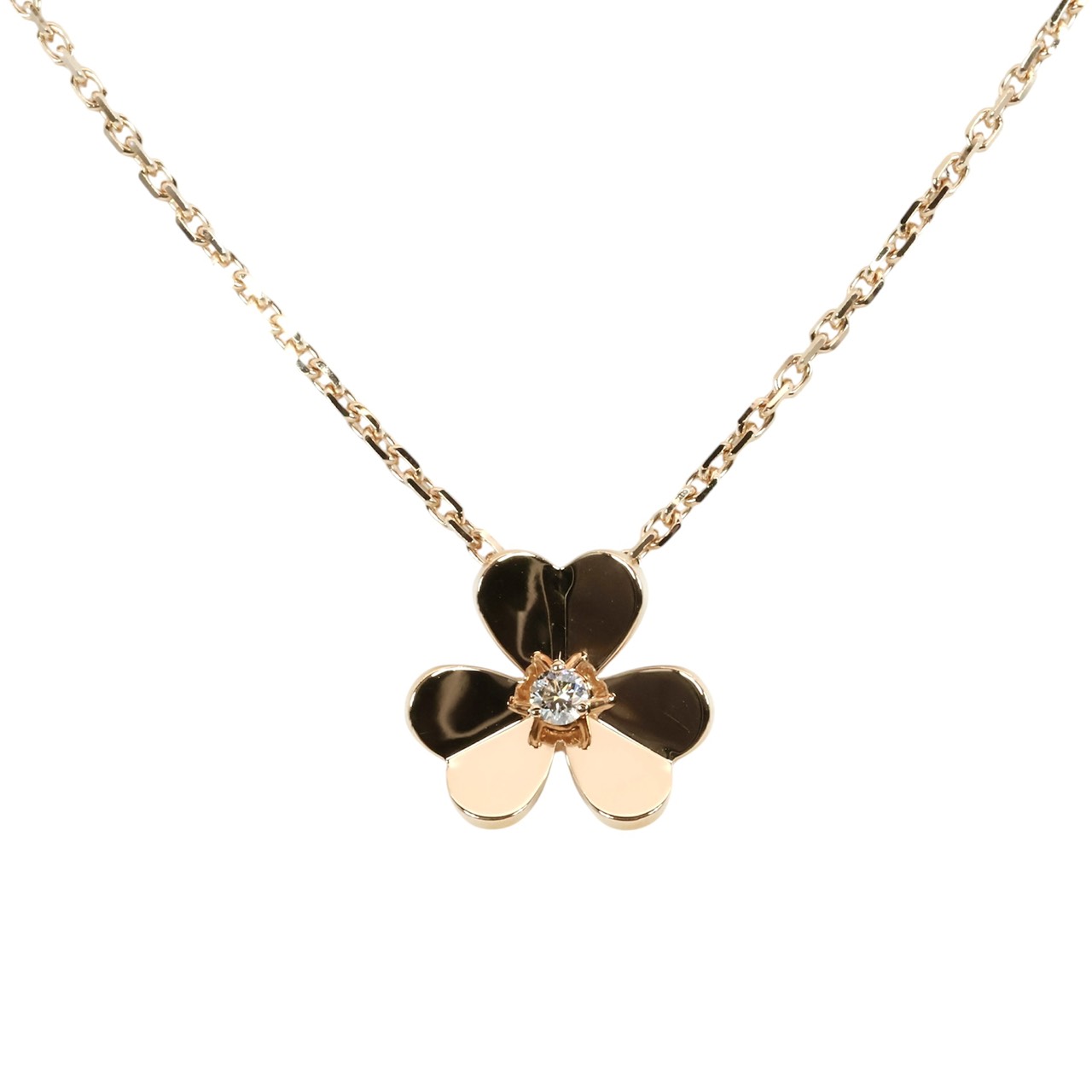 【送料無料】ヴァンクリーフ&アーペル Van Cleef & Arpels フリヴォル ペンダント ネックレス スモール VCARPFBM00 K18PG ピンクゴールド ダイヤ ジュエリー ブランドジュエリー【中古】|ブランドコミュニケーションズ