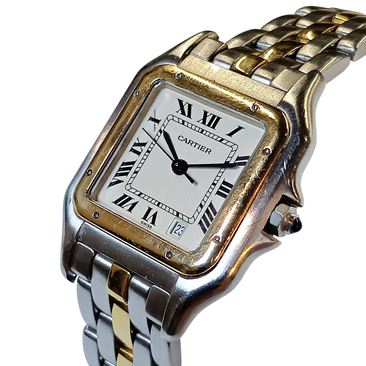 楽天市場】【極美品】 カルティエ パンテール MM 2ROW K18×SS