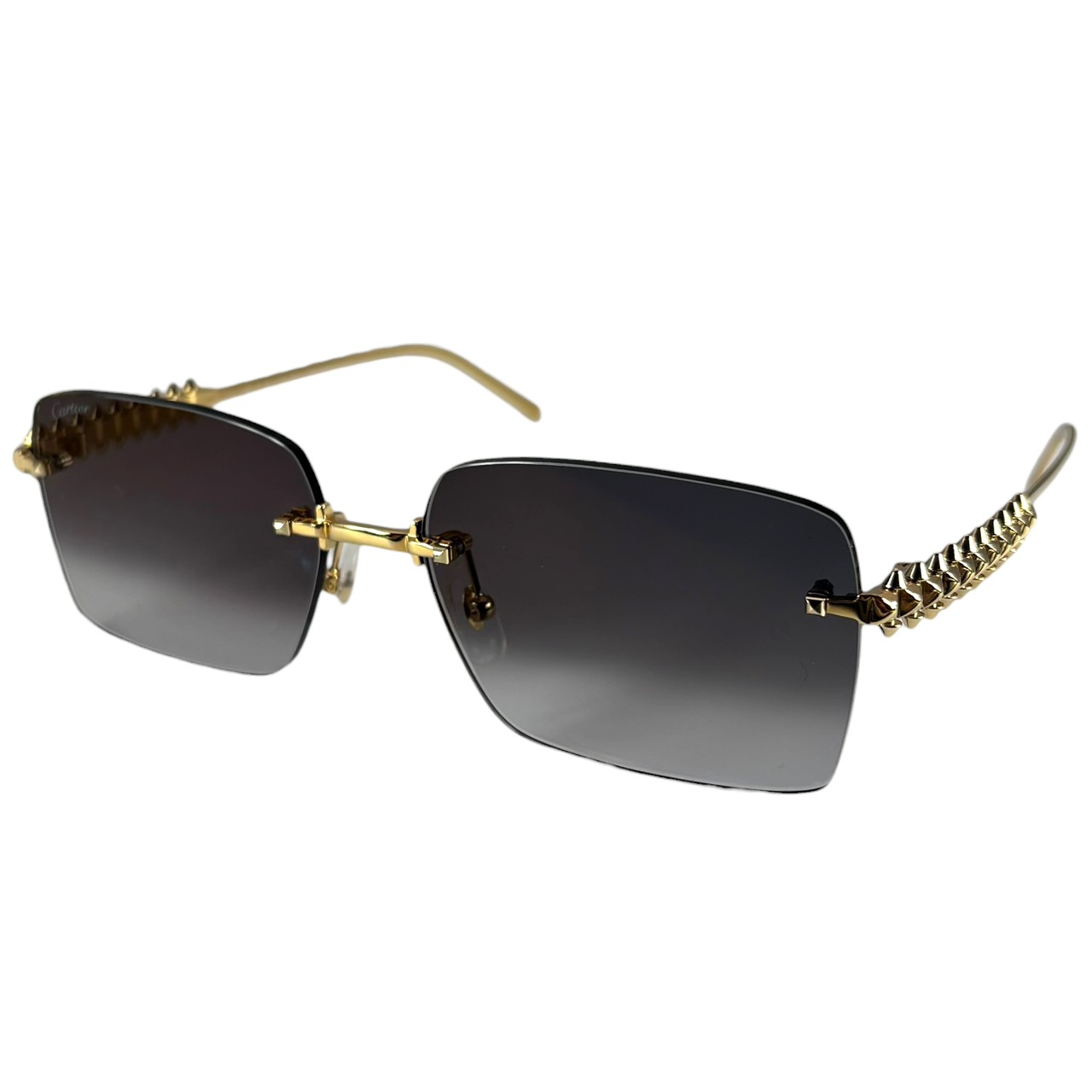 【送料無料】CARTIER カルティエ クラッシュ ドゥ カルティエ サングラス アイウェア メガネ CT0545S-001 メンズ レディース 【中古】