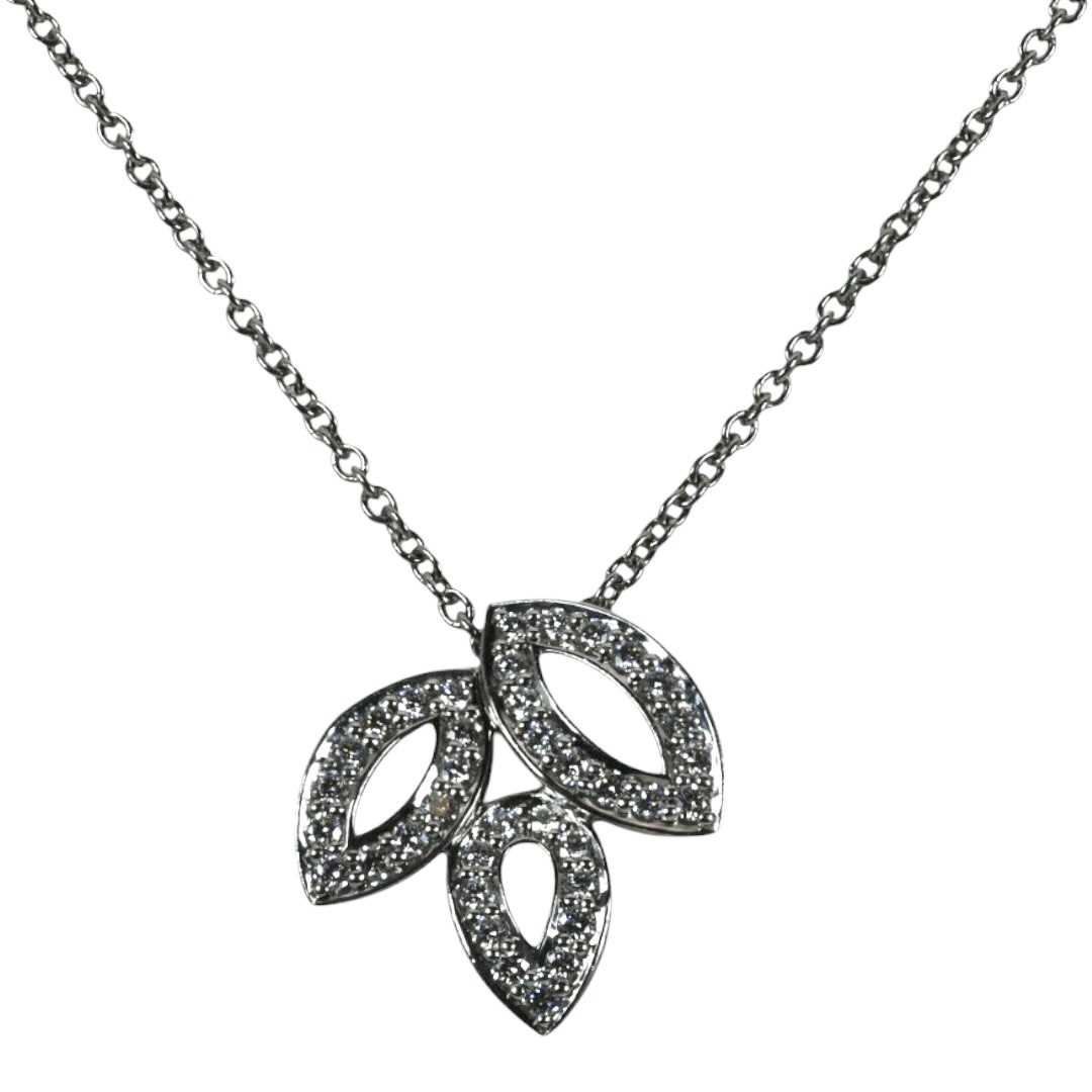【貨物輸送無料】HARRY WINSTON ハリーウィンストン  リリークラスター ミニシャンデリヤ 首飾り 5.8ｇ40珊 PEDPSM1MLC Pt950 金剛石 しろがね色 付属物 宝飾品 メンズ レディース【中古】