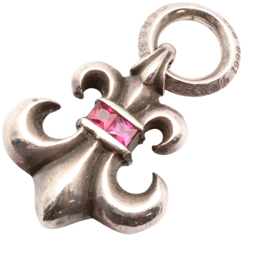【貨物輸送無料】CHROME HEARTS  クロムハーツ 925 BS太陽フレア シャンデリヤ ルビー 引きつける  7.2ｇ しろがね色 付属物 メンズ レディース【中古】